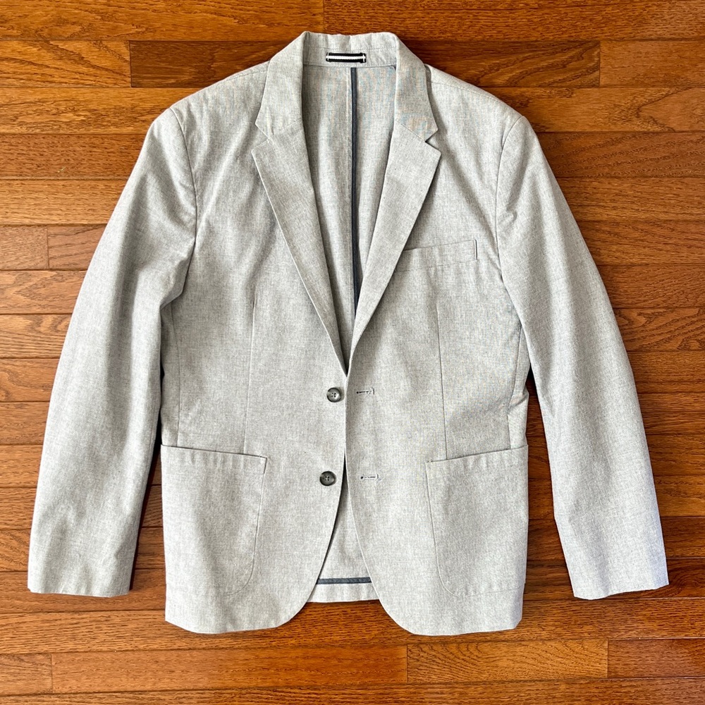 Men’s Medium, Light Gray, Casual Blazer